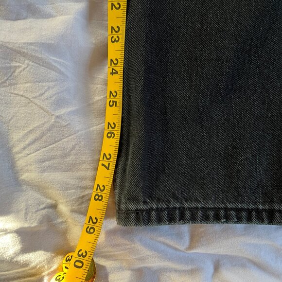 Zara High-waisted Straight Jeans Black Size 12 - Picture 13 of 15